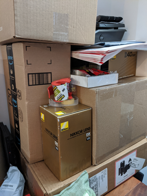 my pile of boxes